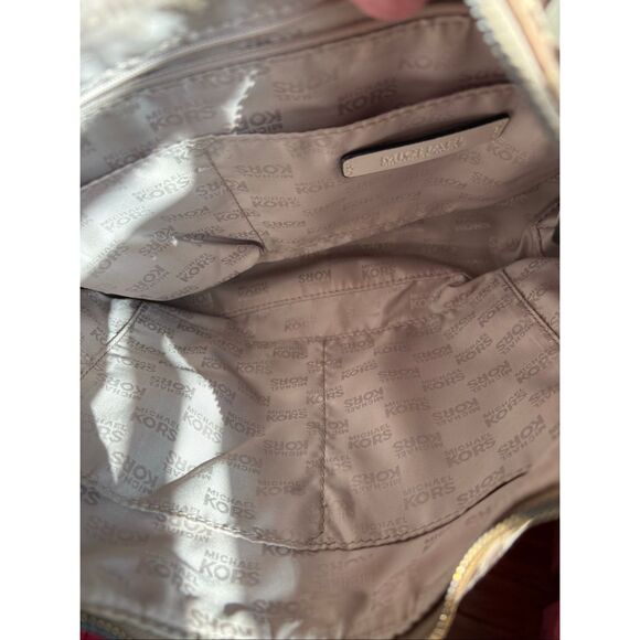 MICHAEL KORS - EUC Millbrook Signature Logo Hobo Shoulder Bag/Canvas & Leather - Picture 12 of 14